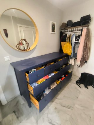 Cómoda azul 8 cajones IKEA Hemnes