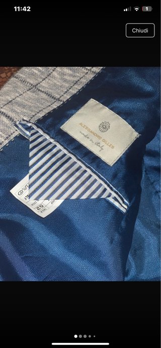 Giacca uomo casual grigia blu bianche