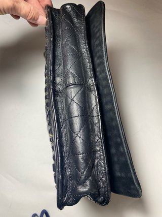 Bolso Piel Zara Negro Acolchado Cadena