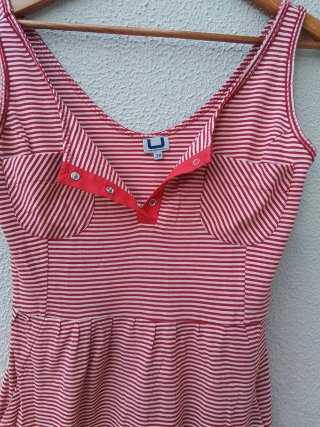 Vestido "Adolfo Domínguez" Rayas Rojo/Blanco