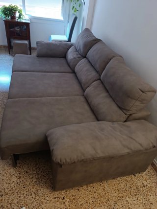 Sofá cama modular gris
