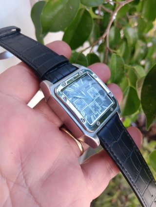 Reloj  Automático Caballero Negro/Plata
