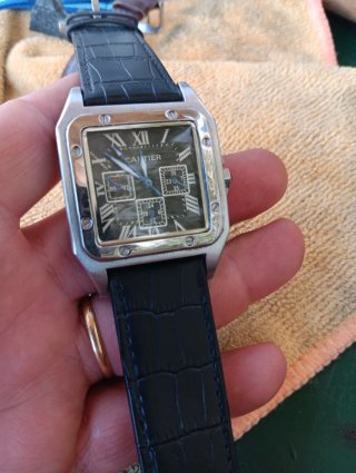 Reloj  Automático Caballero Negro/Plata