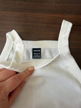 Top halter blanco de canalé