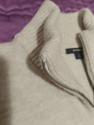 Jersey Kiabi Talla L Rayas Beige y Negro