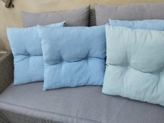 4 COJINES SILLA TELA SIN ESTRENAR
