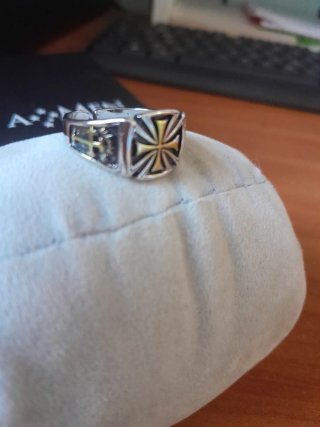 Anello uomo croce templare