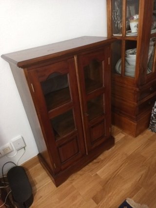 Vitrina Librero Madera Marrón