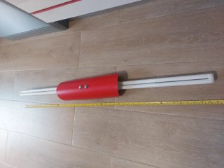 Lámpara de cocina roja y blanca