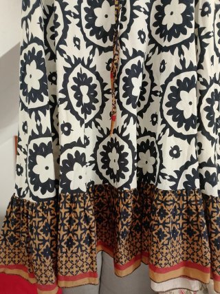 Vestito in cotone leggero donna bianco e nero