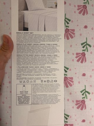 Juego Sábanas Cama 90cm Primark Home Flores