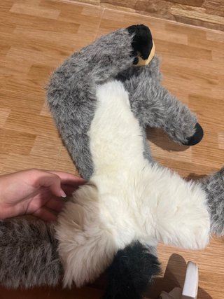 Peluche burro gris oscuro