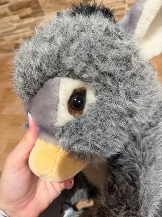 Peluche burro gris oscuro