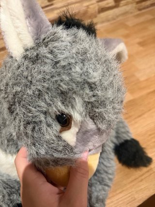 Peluche burro gris oscuro