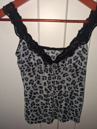 Top lencero leopardo Blanco Lingerie Talla S