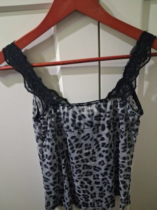 Top lencero leopardo Blanco Lingerie Talla S