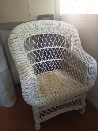 Conjunto Silla y Mesa Terraza Mimbre
