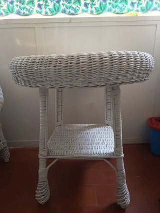 Conjunto Silla y Mesa Terraza Mimbre