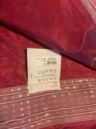 Tende coprenti bordeaux 2 pezzi 144x284