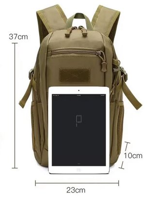 Mochila táctica militar molle negra 10-15 litros