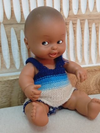 Muñeco Barriguita Famosa Mulato Antiguo