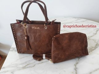 Bolso Marrón 2 Piezas 37x29 y 30x21.SOLO ENVIO