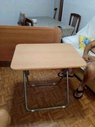 Mesa plegable madera y metal