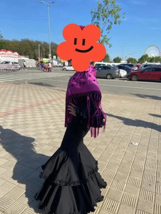 Traje de flamenca negro