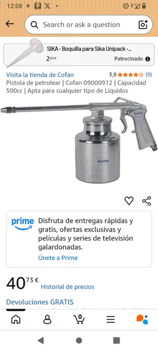 Pistola de petrolear Cofan 09000912 500cc