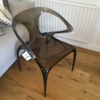 Silla Ava Transparente Marrón. Para Roche bobois