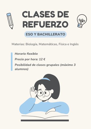Clases de repaso para ESO y Bachillerato