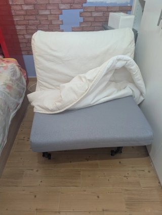 Sillón cama IKEA LYCKSELE LÖVÅS blanco