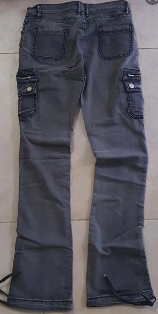 Pantalones cargo grises mujer Talla S/M