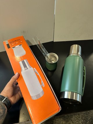 Set Termo Mate + Guampa + Bombilla
