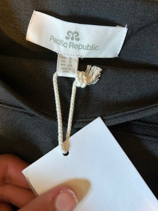 Pull & Bear Falda Corta Gris Con Lazo