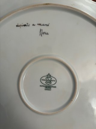Vassoio vintage dipinto a mano Germania