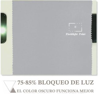 Cortina Opaca Térmica Gris claro 245x300 RIEL