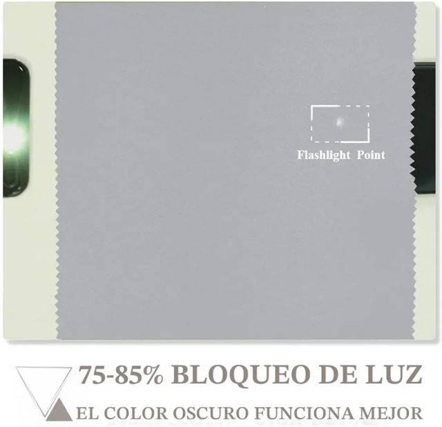 Cortina Opaca Térmica Gris claro 245x300 RIEL