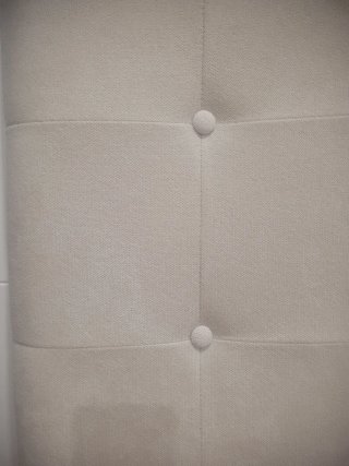 Cabecero de tela beige 62x163 cm