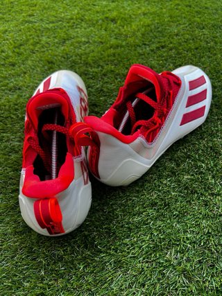 Botas de fútbol Adidas Adizero Blancas y Rojas