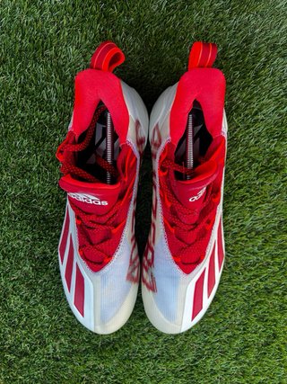 Botas de fútbol Adidas Adizero Blancas y Rojas