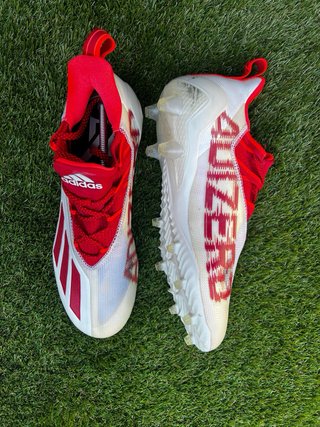 Botas de fútbol Adidas Adizero Blancas y Rojas