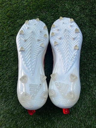 Botas de fútbol Adidas Adizero Blancas y Rojas