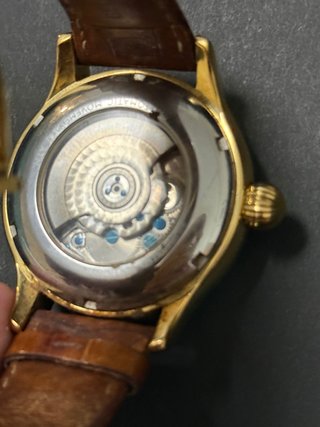 Reloj Automático Correa Marrón y Dorado