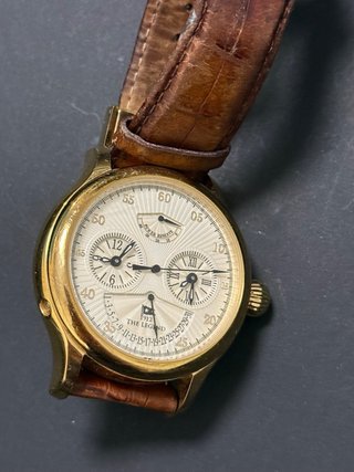 Reloj Automático Correa Marrón y Dorado
