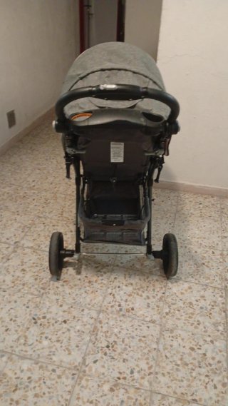 Carrito bebé + silla coche gris/ros
