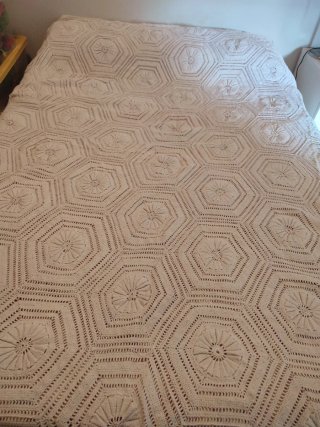 Colcha crochet algodón 238x194