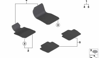 Juego alfombrillas BMW Serie 3 F30 Originales