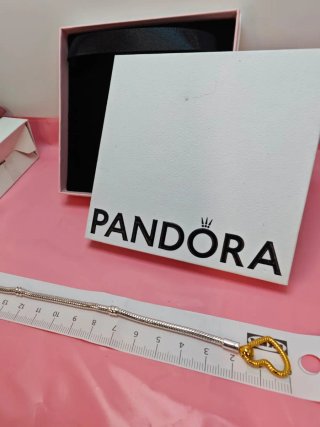 Pulsera Pandora Corazón Dorado y Plateado