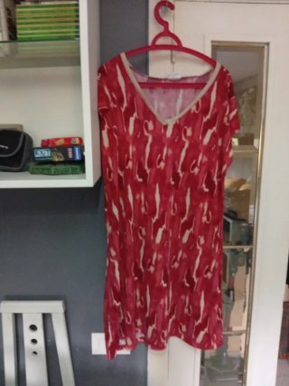 Vestido Tramas+ L/XL estampado rojo